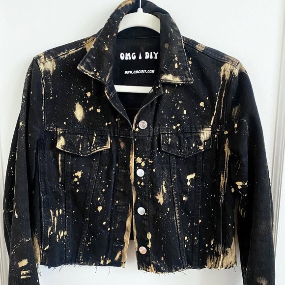 Jackets & Blazers - Cropped Black Denim Jacket
